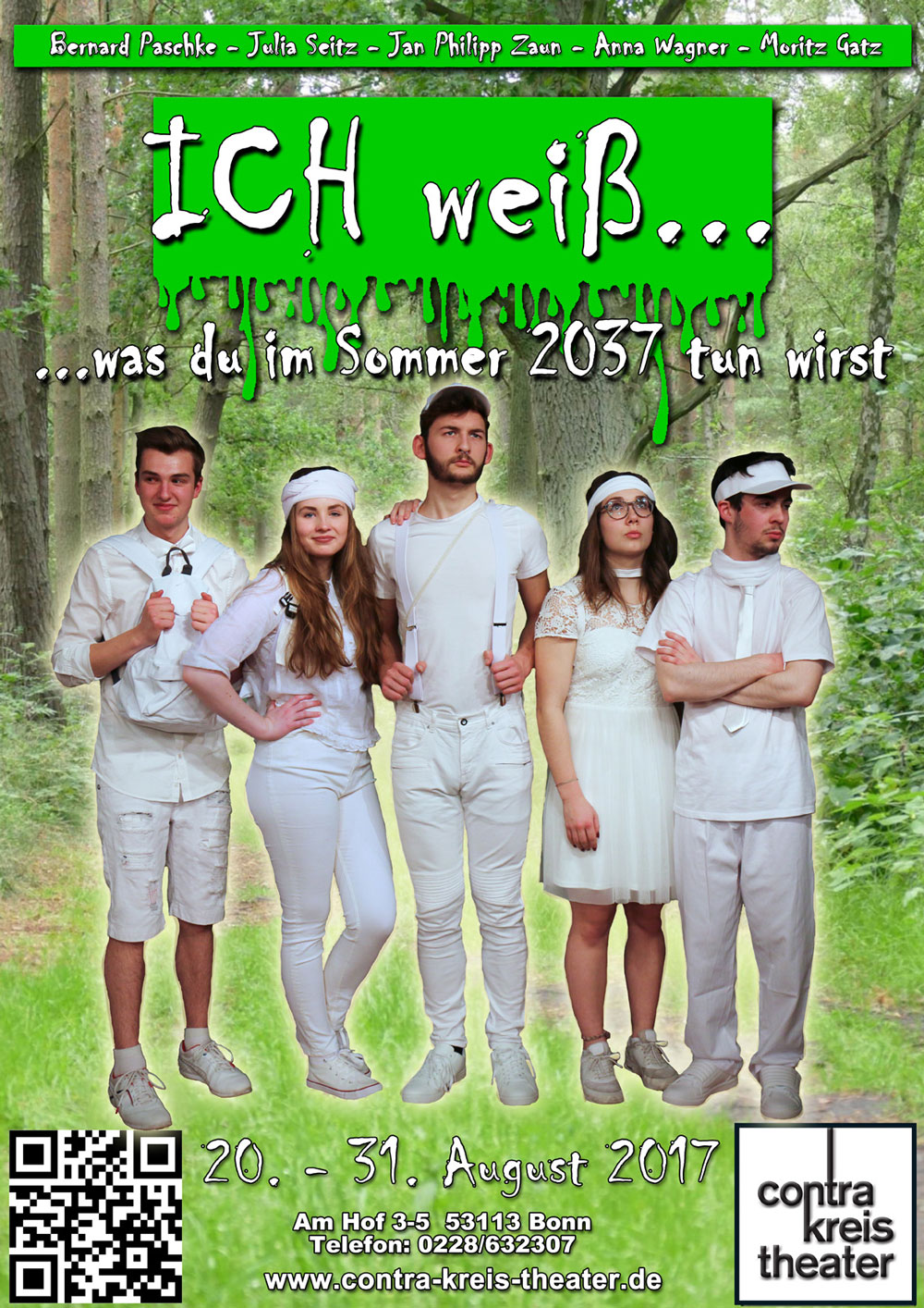 Programm-Plakat ICH weiß... was du im Sommer 2037 tun wirst